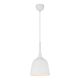 Polk 1 Light Pendant Small Brushed White - POLK PE20-WHB