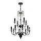 Rhine 12 Light Chandelier Black - RHINE PE12-BK