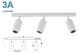 3 LIGHTS BAR ADJUSTABLE (2143W)