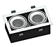 2X10W SQ ADJUSTABLE DOWNLIGHT (LUX-DD1810M-C20W)