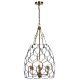 Halstead 6 Light Pendant Black / Antique Brass - 21537