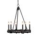 Randers 6 Light Chandelier Deep Black - 22180