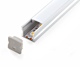 ALUMINIUM PROFILE, PMMA OPAL MATTE DIF 3M/PC WHITE VB-ALP004-R-3M-WH