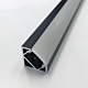 ALUMINIUM PROFILE W/PMMA OPAL MATT DIFF 2M BLACK VB-ALP007-R-2M-BLK