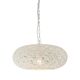 Titan 1 Light Perforated Ellipse Pendant White - ZAF10221