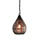 Aquarius Perforated Teardrop Pendant Small Matt Black - ZAF10225BK