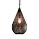 Aquarius Perforated Teardrop Pendant Medium Matt Black - ZAF10226BK