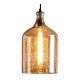 Lustre Flagon 1 Light Stone Effect Glass Pendant Pale Gold - ZAF10314