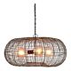 Lobster Wire Weave Ellipse Pendant Antique Copper - ZAF10323