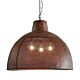 Riva Perforated Iron Dome Pendant Extra Large Antique Copper - ZAF10330