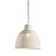 Riva Perforated Iron Dome Pendant Small Matt White - ZAF10332