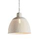 Riva Perforated Iron Dome Pendant Medium Matt White - ZAF10333