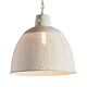 Riva Perforated Iron Dome Pendant Large Matt White - ZAF10334