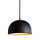 Noir Iron Dome Pendant Small Matt Black/Gold - ZAF10402