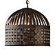 Esch Woven Iron Strips Pendant Medium Antique Black - ZAF10408