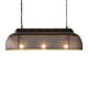 Riva Perforated Iron Dome Pendant Long Black/Gold - ZAF10503