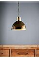 Ohio 1 Light Tall Dome Pendant Brass - ZAF11088BR