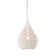 Europa 1 Light Perforated Teardrop Pendant Small White - ZAF11099SM