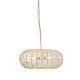 Lobster Wire Weave Ellipse Pendant White - ZAF11150