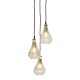 Lustre Teardrop 3 Light Stone Effect Glass Pendant Pale Green - ZAF11203