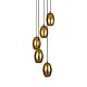 Constellation 5 Light Perforated Cluster Pendant Brass - ZAF11205