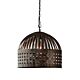 Esch Woven Iron Strips Pendant Small Antique Black - ZAF11227