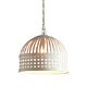 Esch Woven Iron Strips Pendant Small Antique White - ZAF11228