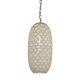 Umbriel Perforated Tall Oblong Pendant White - ZAF11238