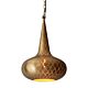 Cobra Perforated Conical Pendant Brass - ZAF11247