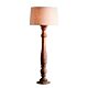 Candela Large Dark Natural Turned Wood Candlestick Floor Lamp - KITZAF12063