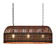 Esch 3 Light Woven Iron Strips Pendant Long Rust - ZAF12088