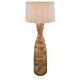 Esraj Turned Wood Floor Lamp Natural With Shade - KITZAF12094