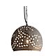 Coral 1 Light Hand Cut Dome Pendant Small White - ZAF13004